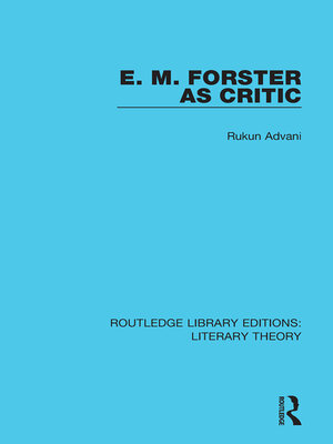 cover image of E. M. Forster as Critic